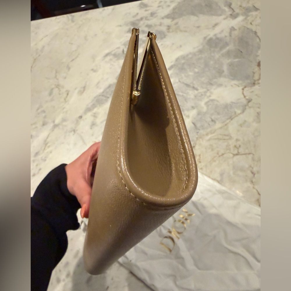 Christian Dior Tan Leather Clutch - Picture 6 of 8